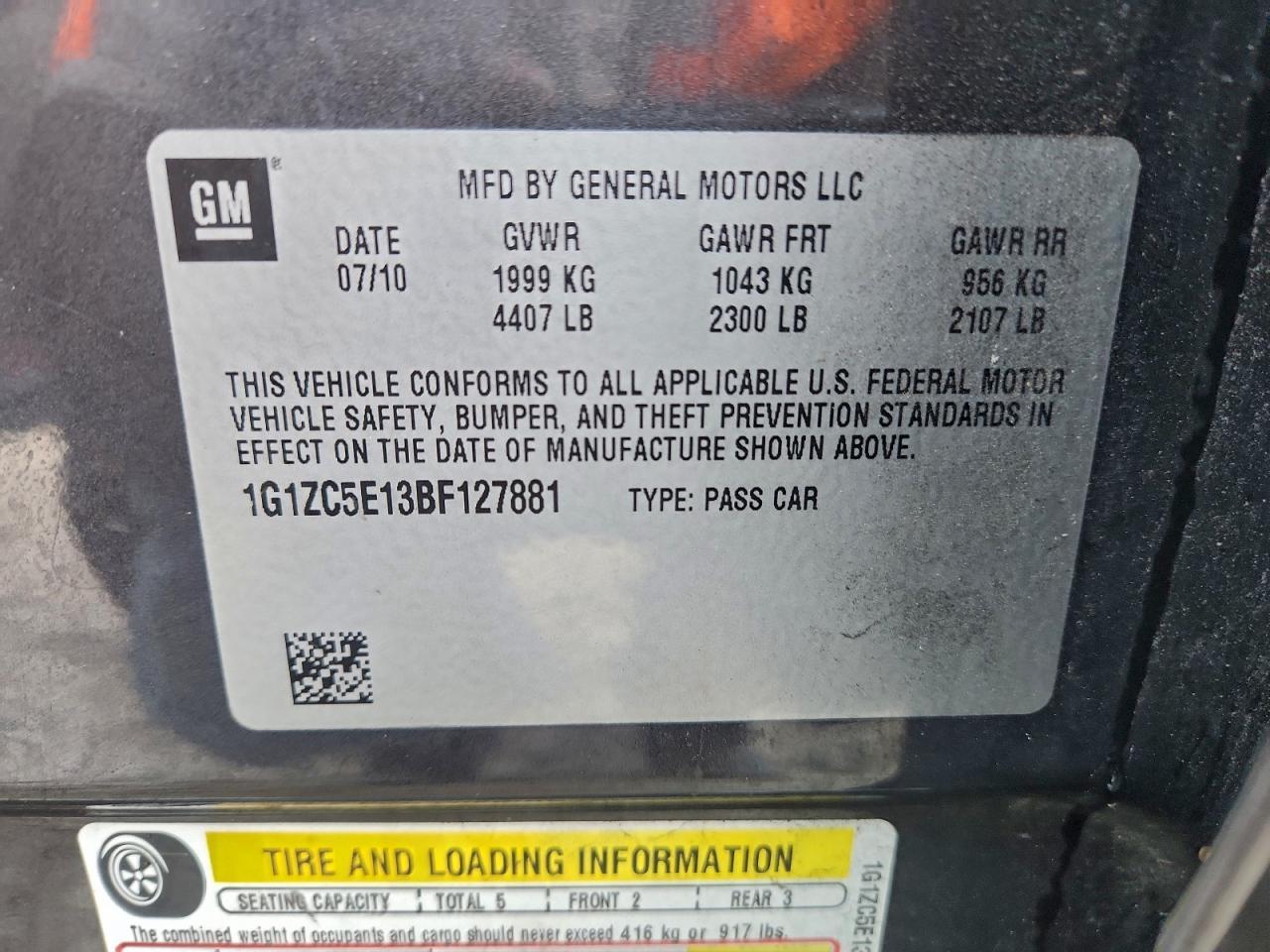 2011 CHEVROLET MALIBU