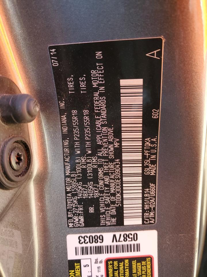 2014 TOYOTA SIENNA