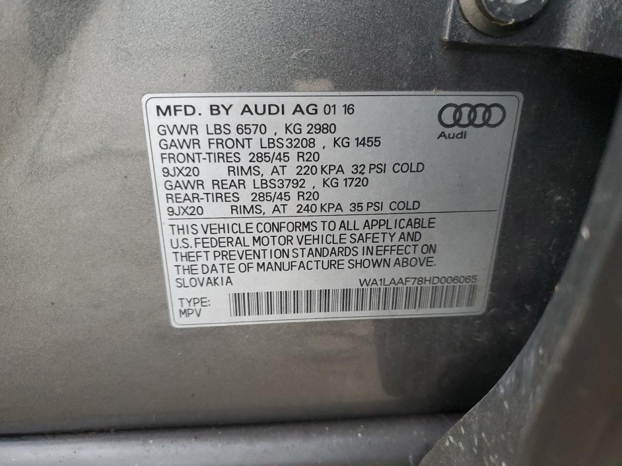 2017 AUDI Q7
