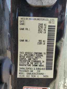 2012 NISSAN ALTIMA