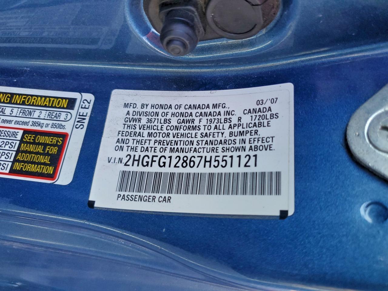2007 HONDA CIVIC