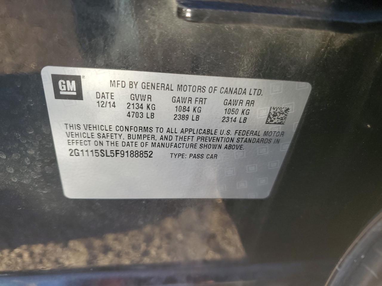 2015 CHEVROLET IMPALA