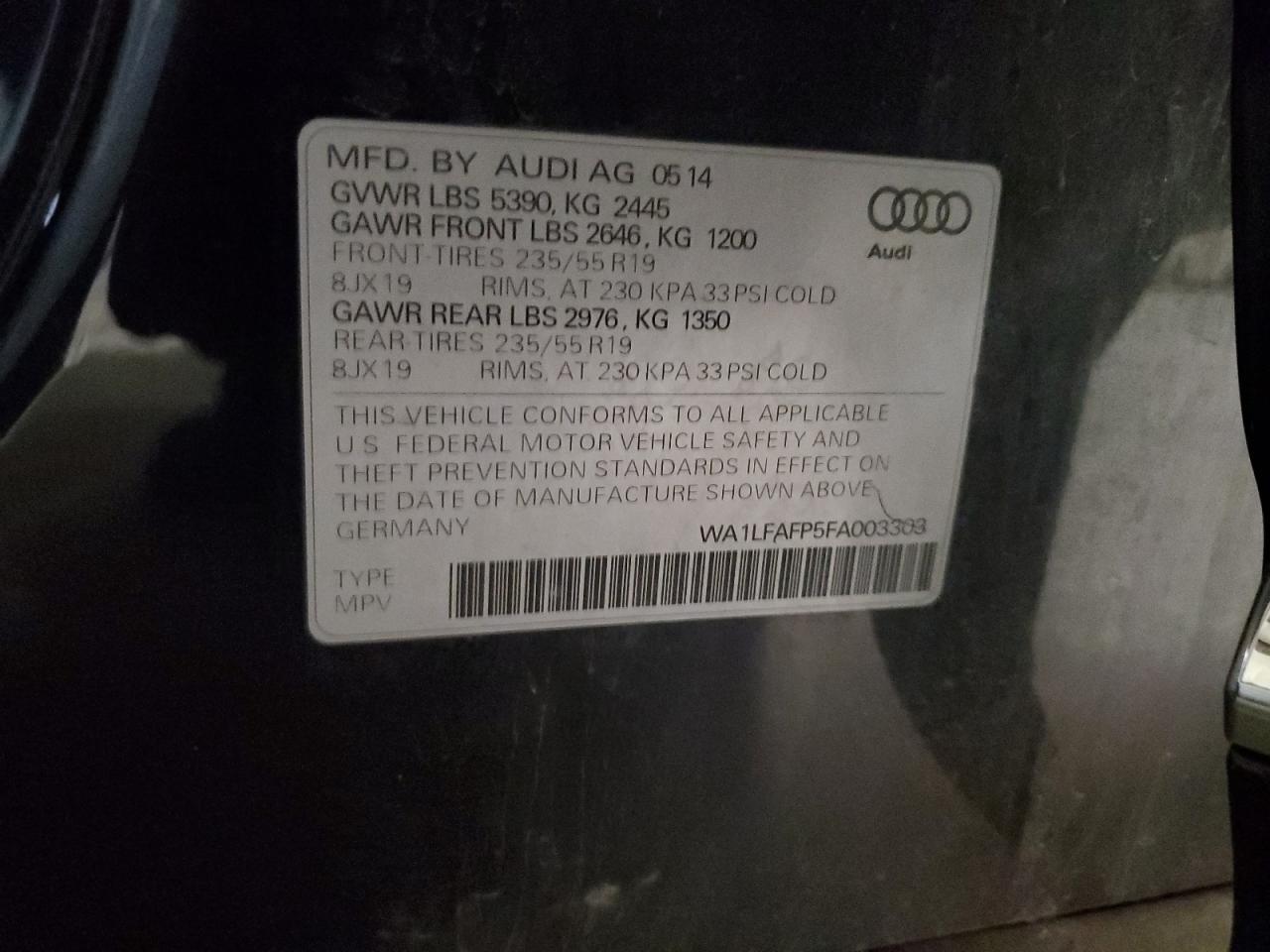 2015 AUDI Q5