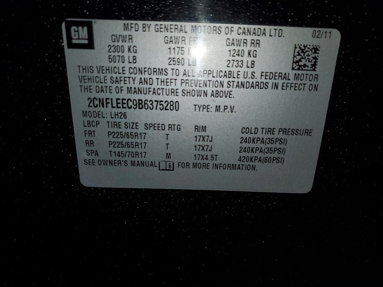 2011 CHEVROLET EQUINOX