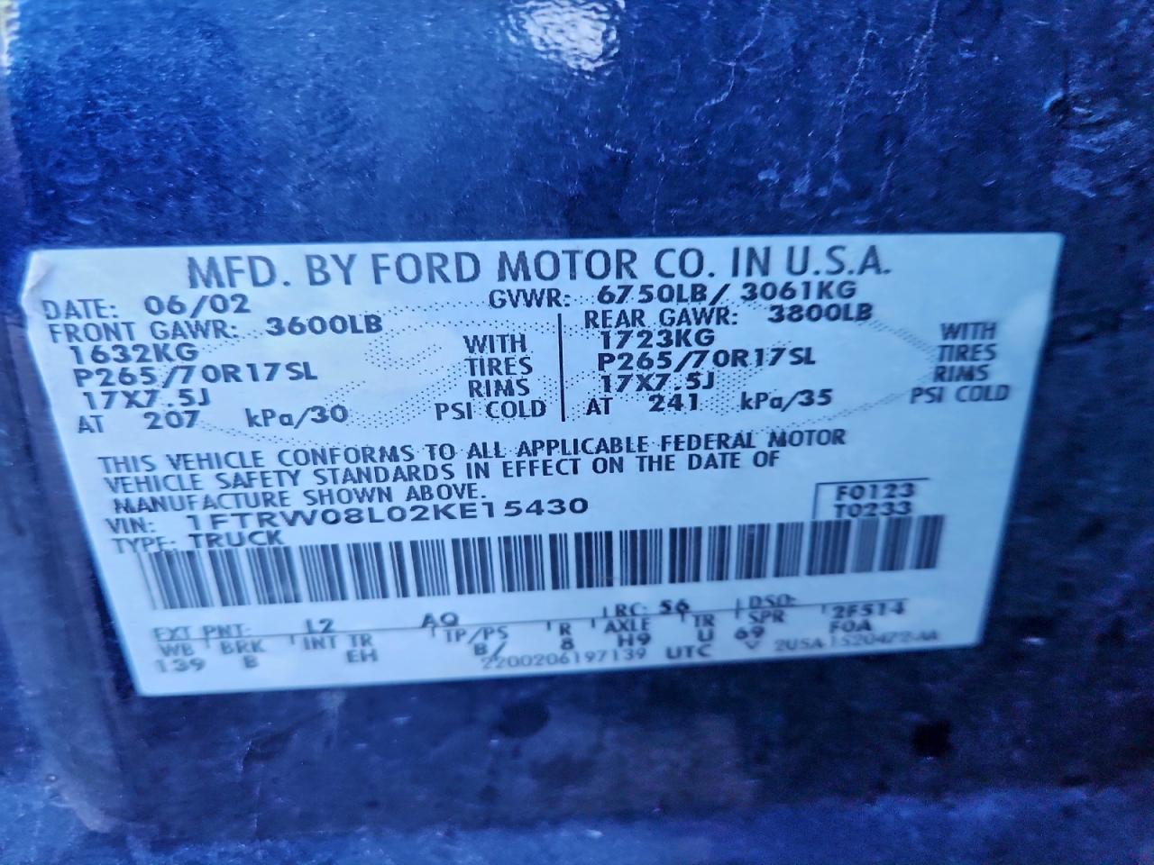 2002 FORD F-150