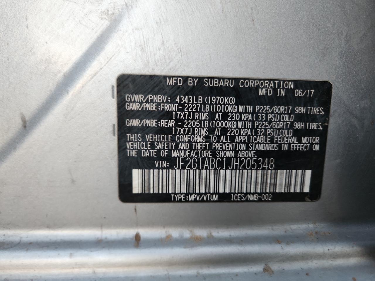 2018 SUBARU Crosstrek