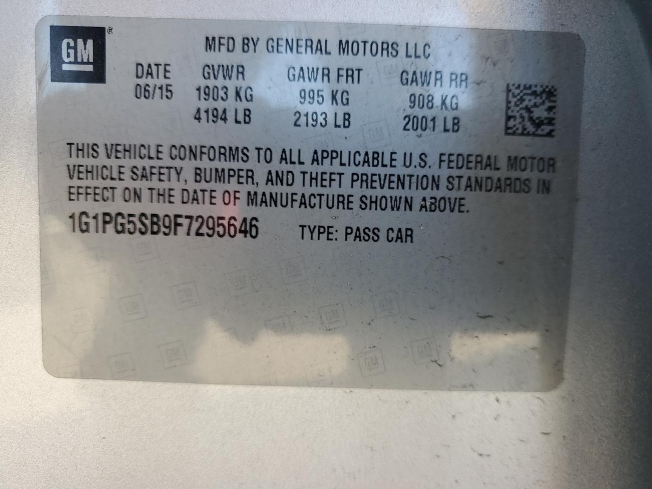2015 CHEVROLET CRUZE
