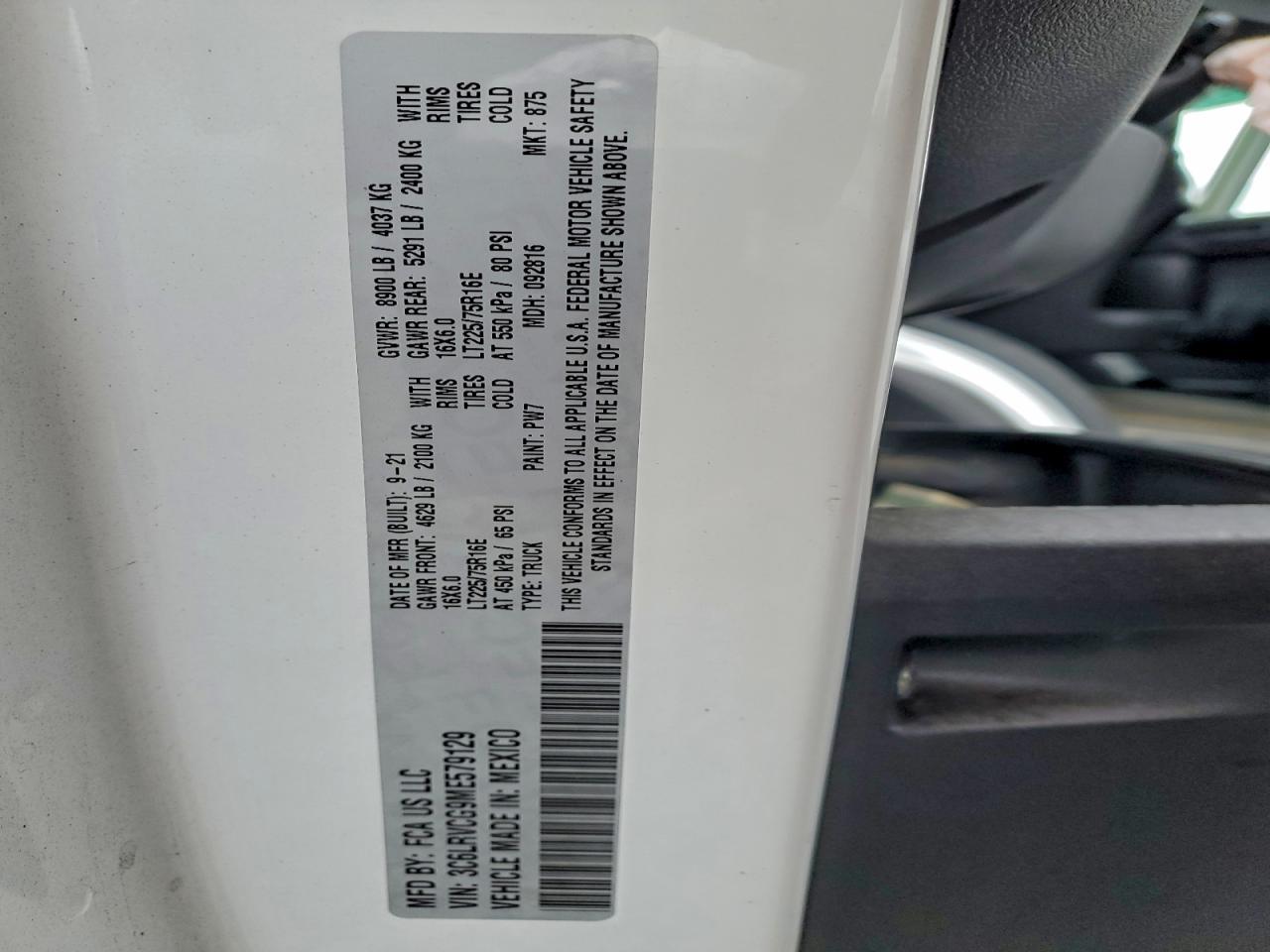 2021 RAM ProMaster 2500