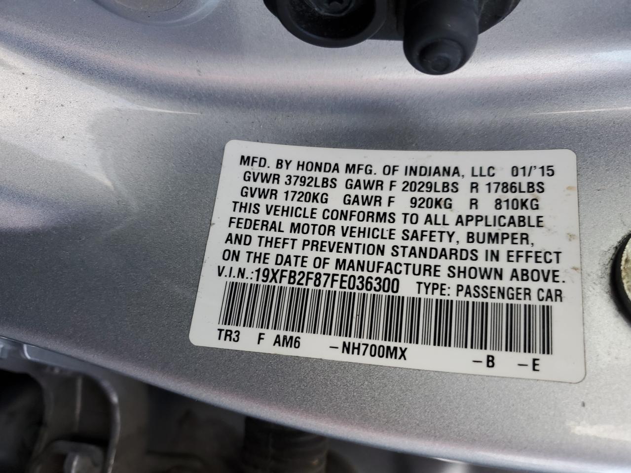2015 HONDA CIVIC