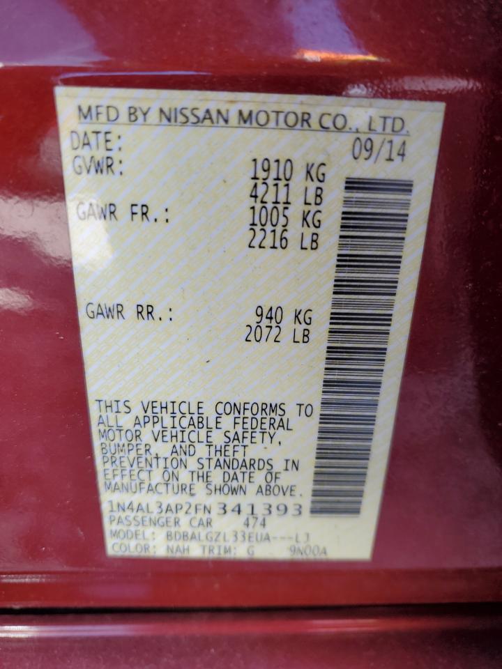 2015 NISSAN ALTIMA