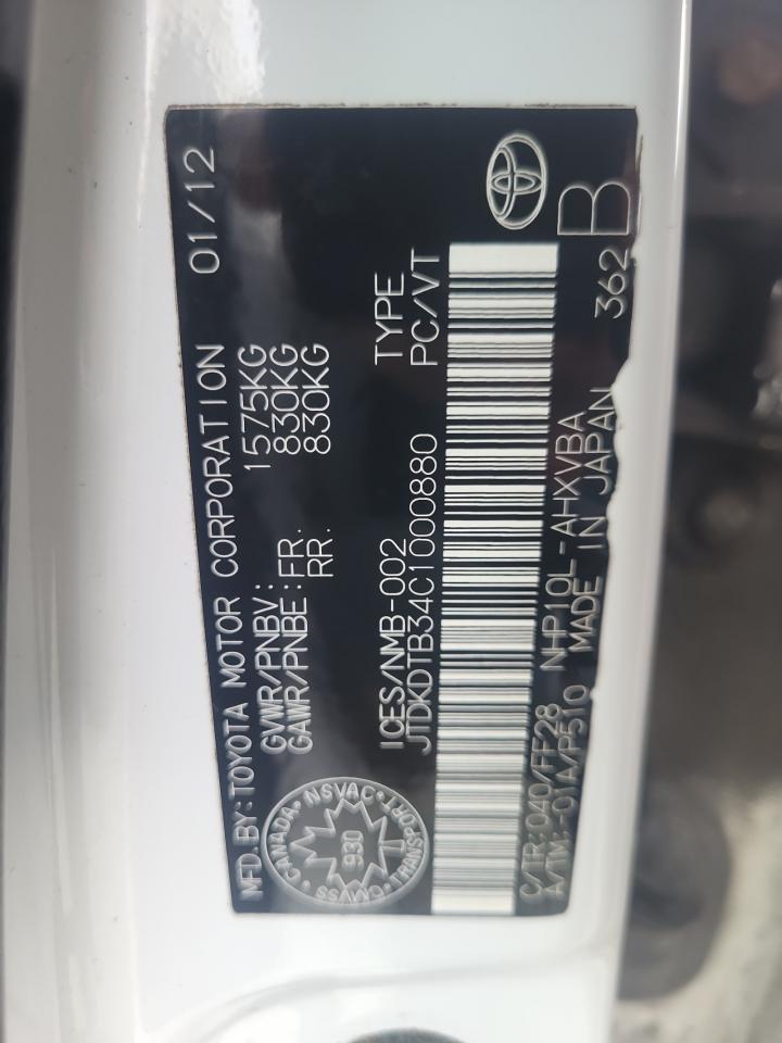 2012 TOYOTA Prius c
