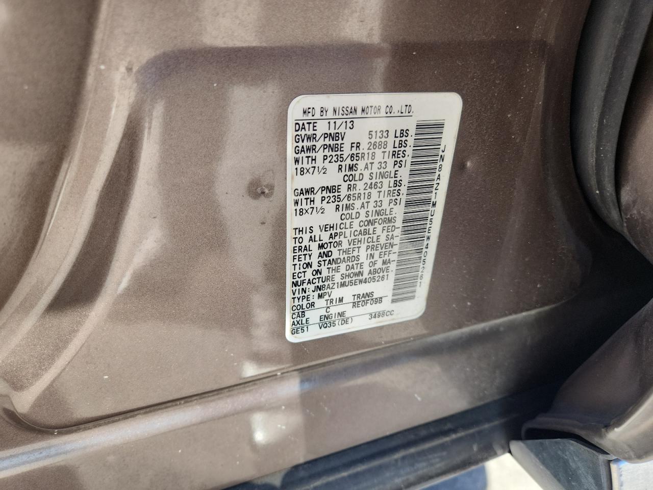 2014 NISSAN MURANO