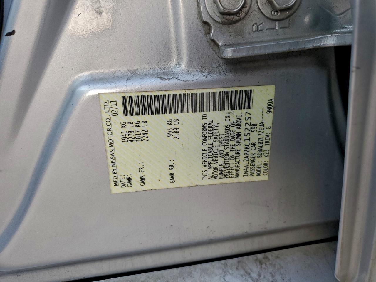 2011 NISSAN ALTIMA