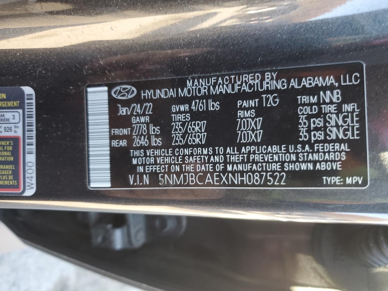 2022 HYUNDAI TUCSON