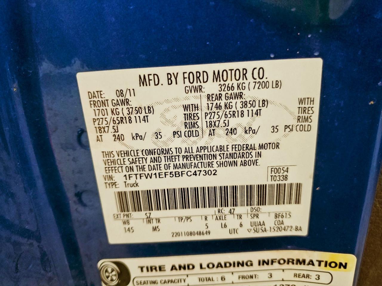 2011 FORD F-150