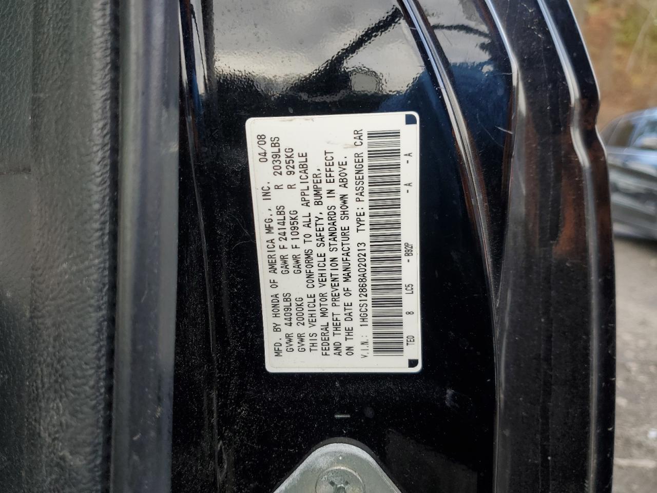 2008 HONDA ACCORD