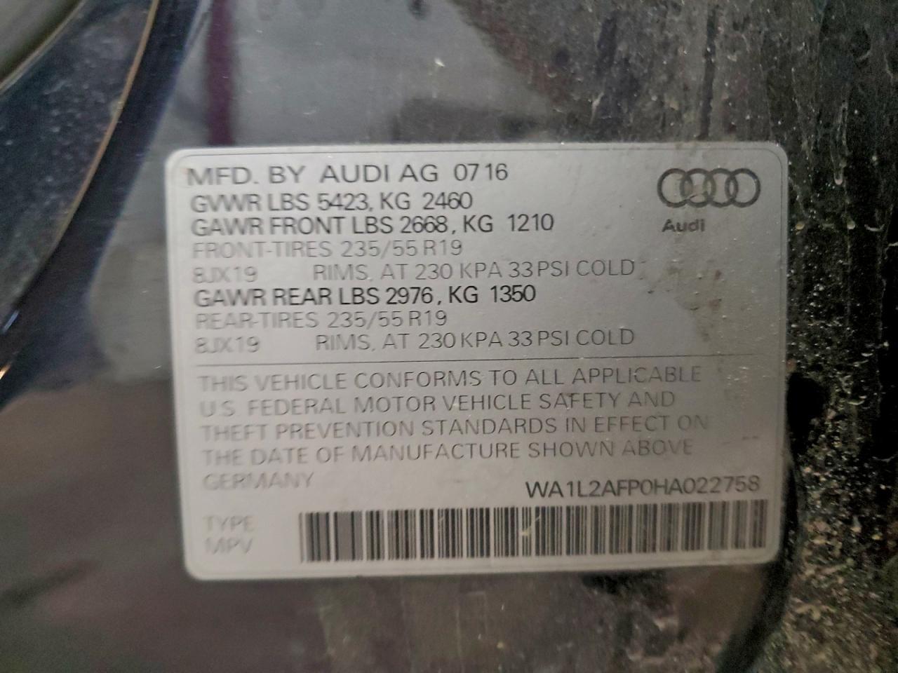 2017 AUDI Q5