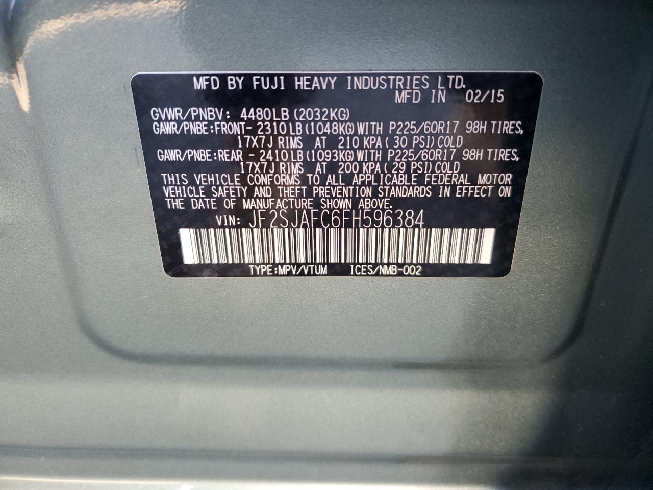 2015 SUBARU FORESTER