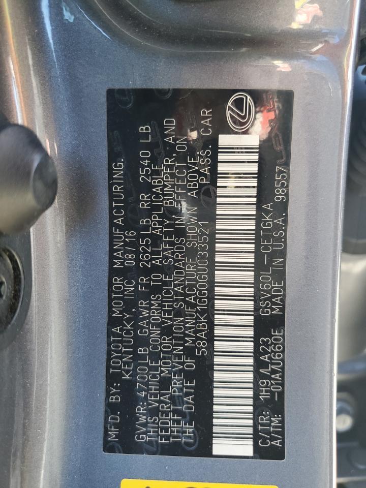 2016 LEXUS ES 350