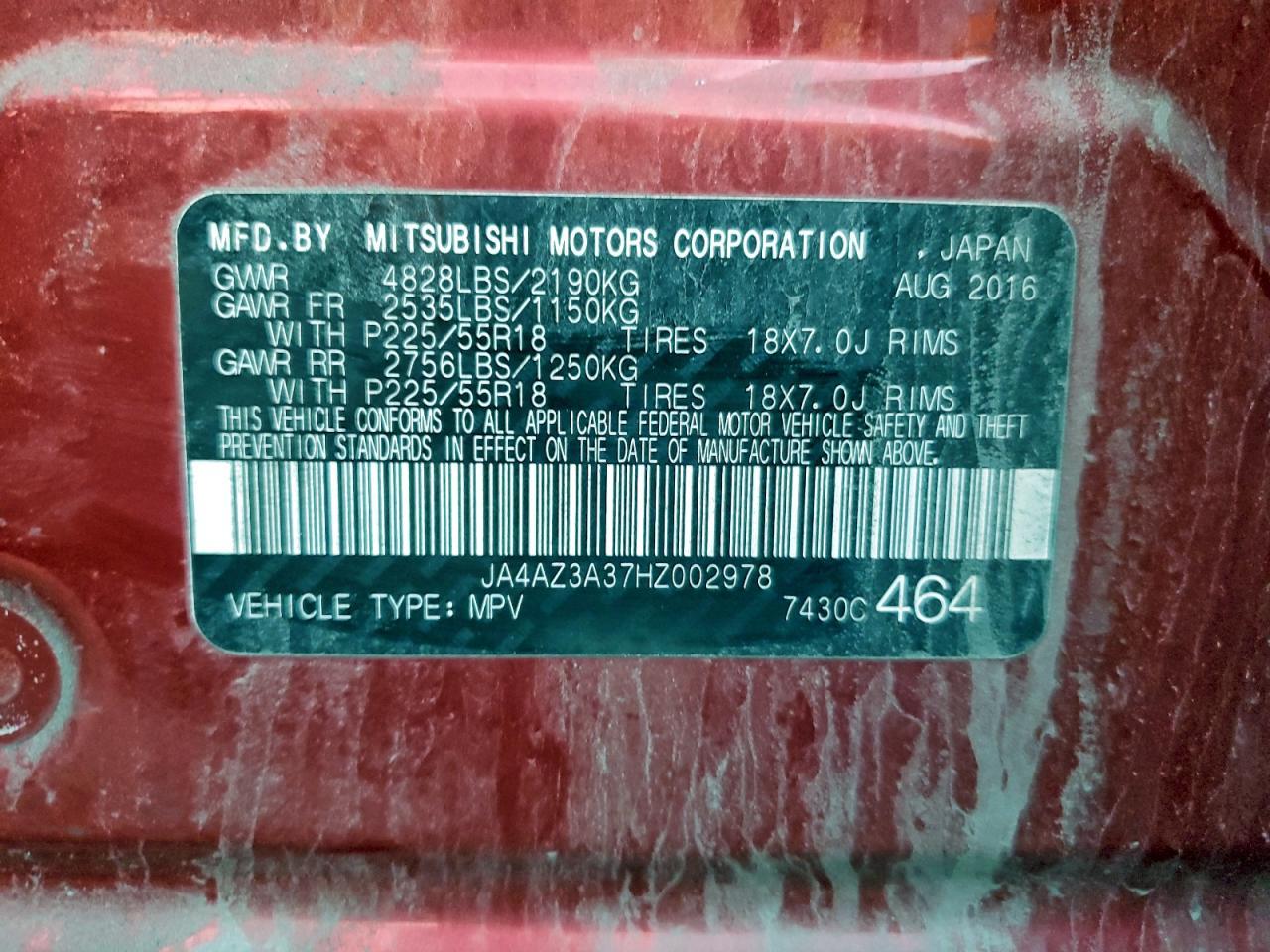 2017 MITSUBISHI outlander