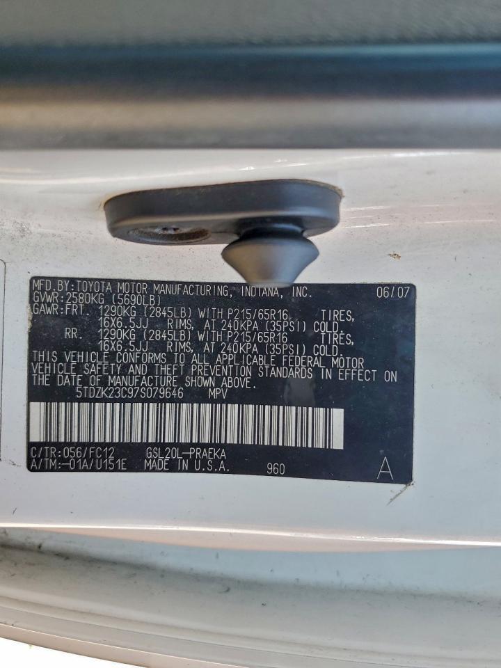 2007 TOYOTA SIENNA