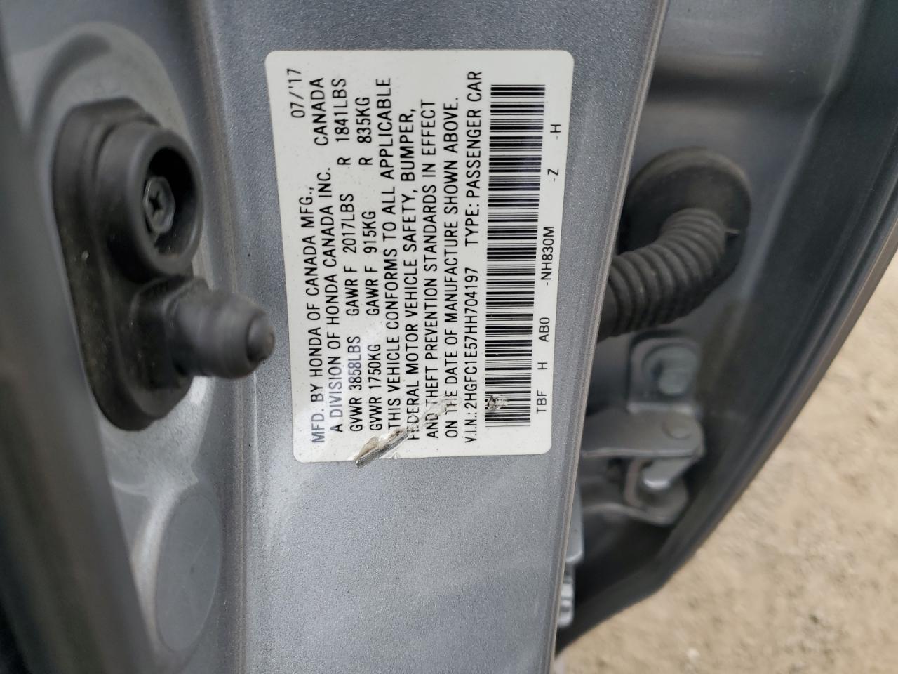 2017 HONDA CIVIC