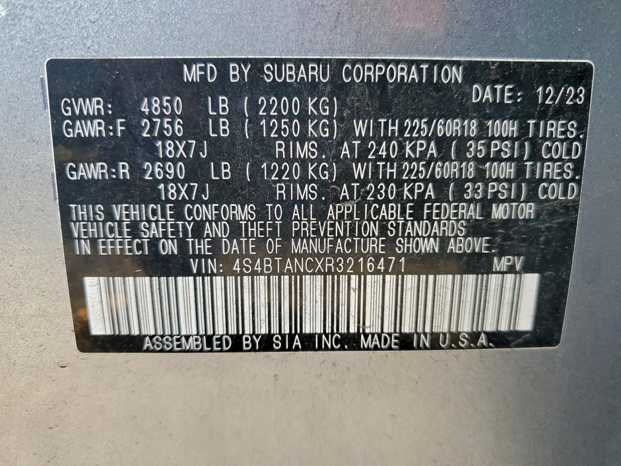2024 SUBARU Outback