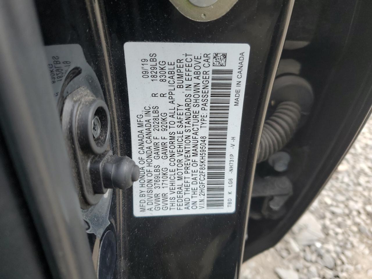 2019 HONDA CIVIC
