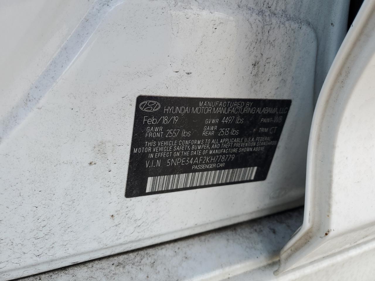 2019 HYUNDAI SONATA