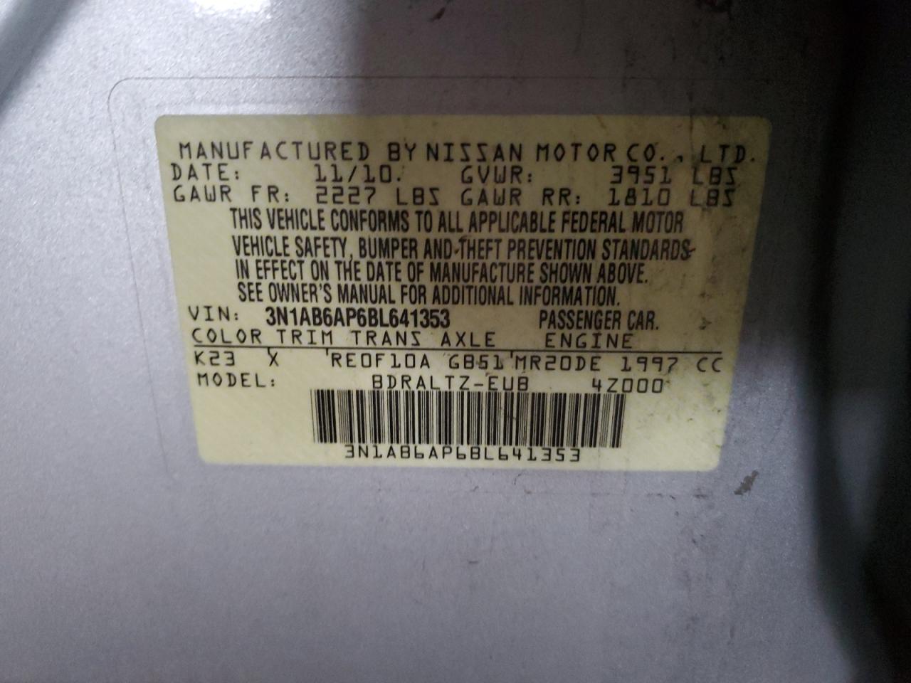 2011 NISSAN SENTRA