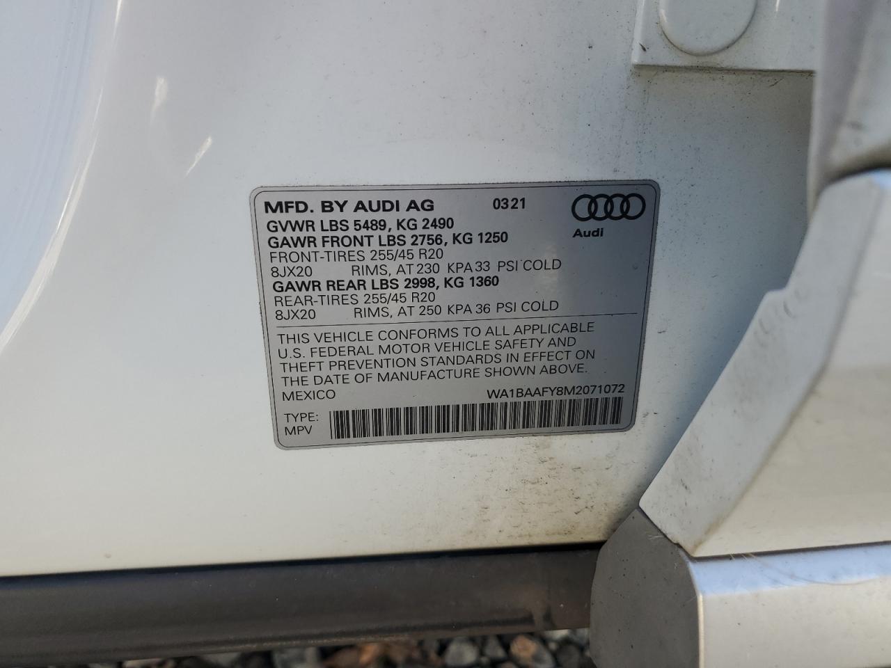 2021 AUDI Q5