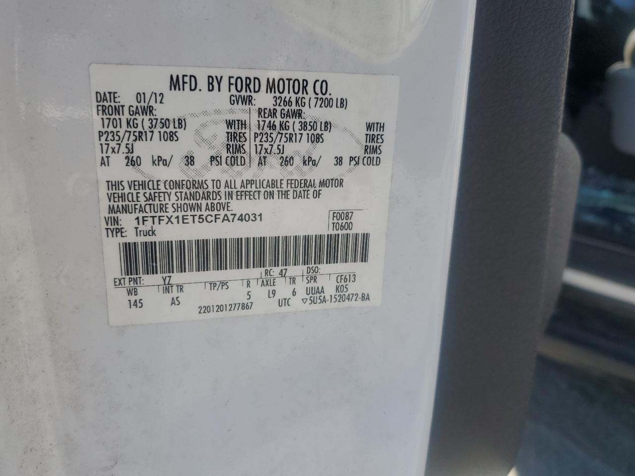 2012 FORD F-150