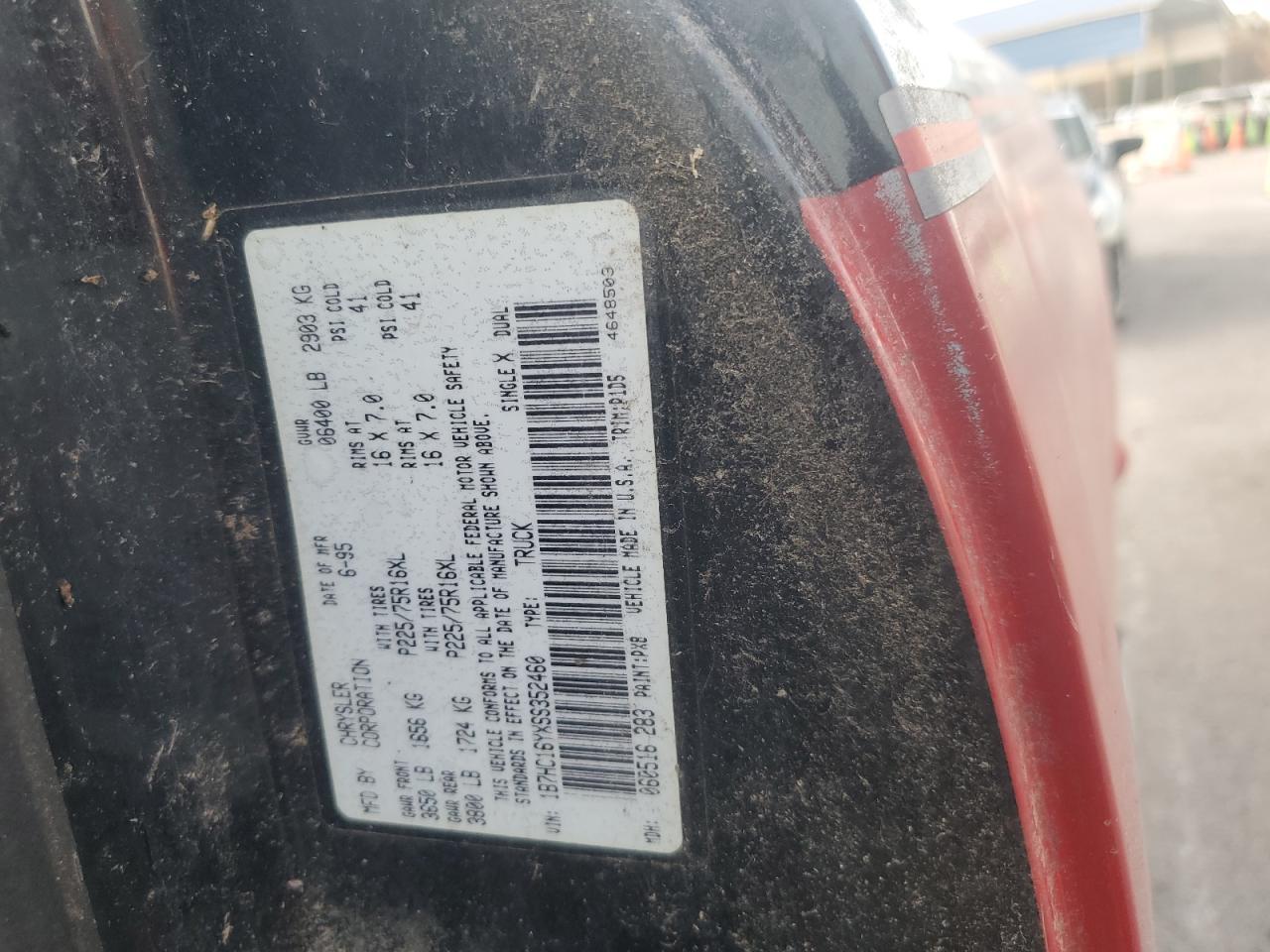 1995 DODGE RAM 1500