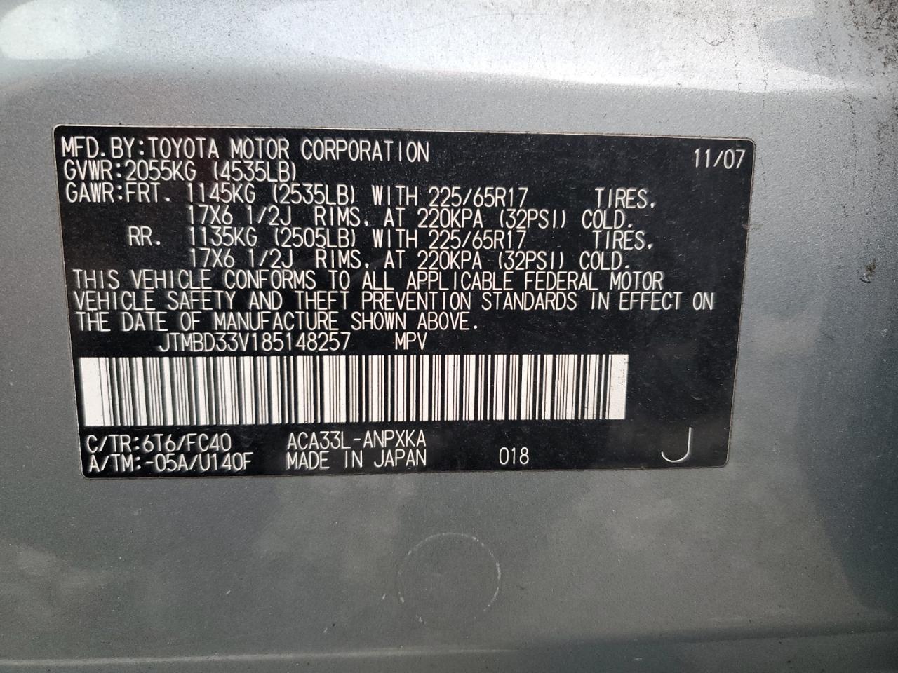 2008 TOYOTA RAV4