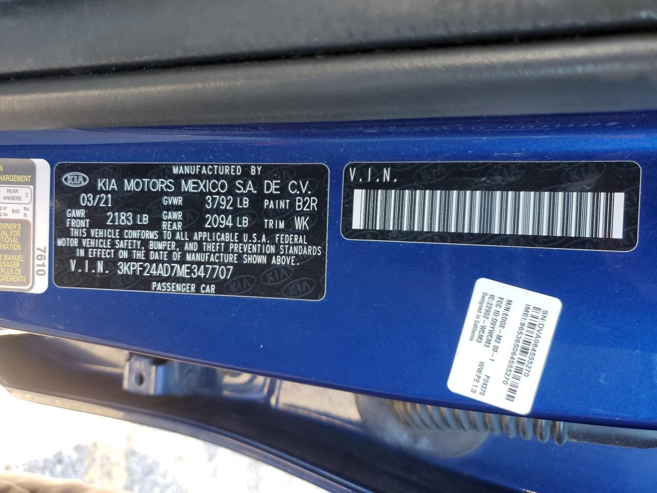 2021 KIA FORTE
