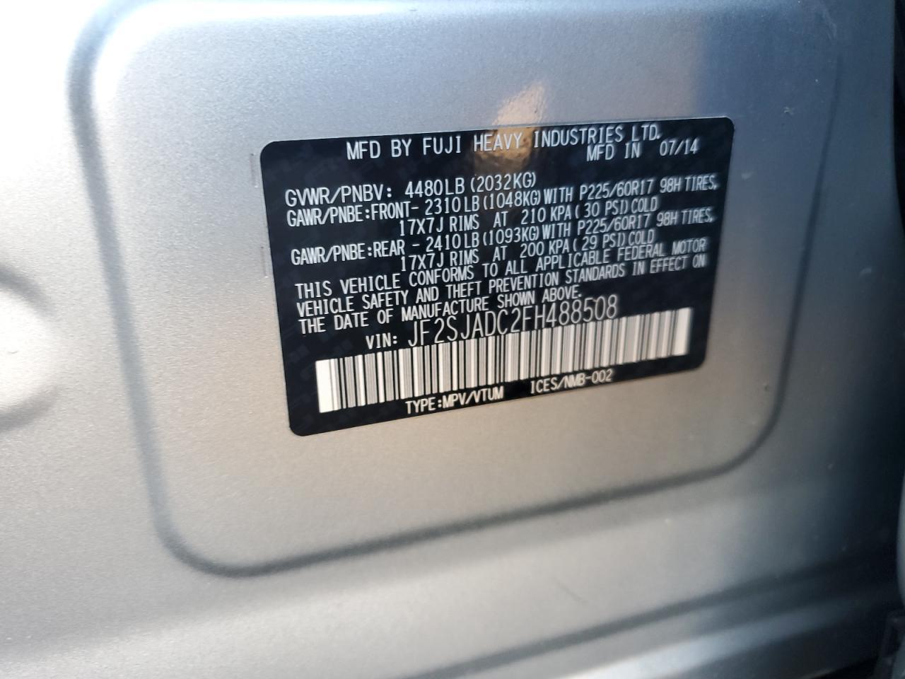2015 SUBARU FORESTER
