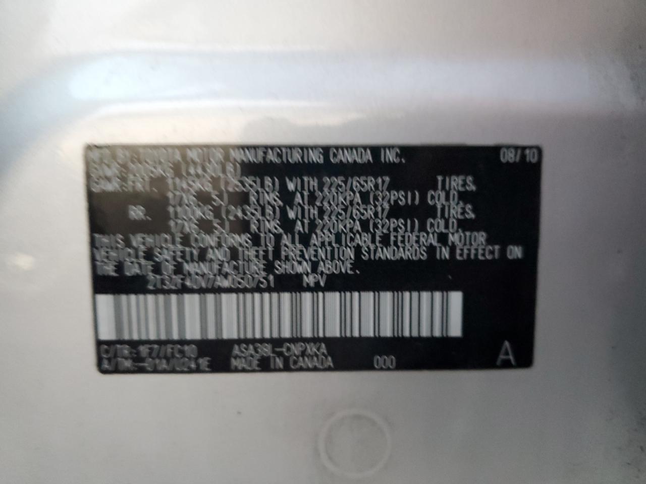 2010 TOYOTA RAV4