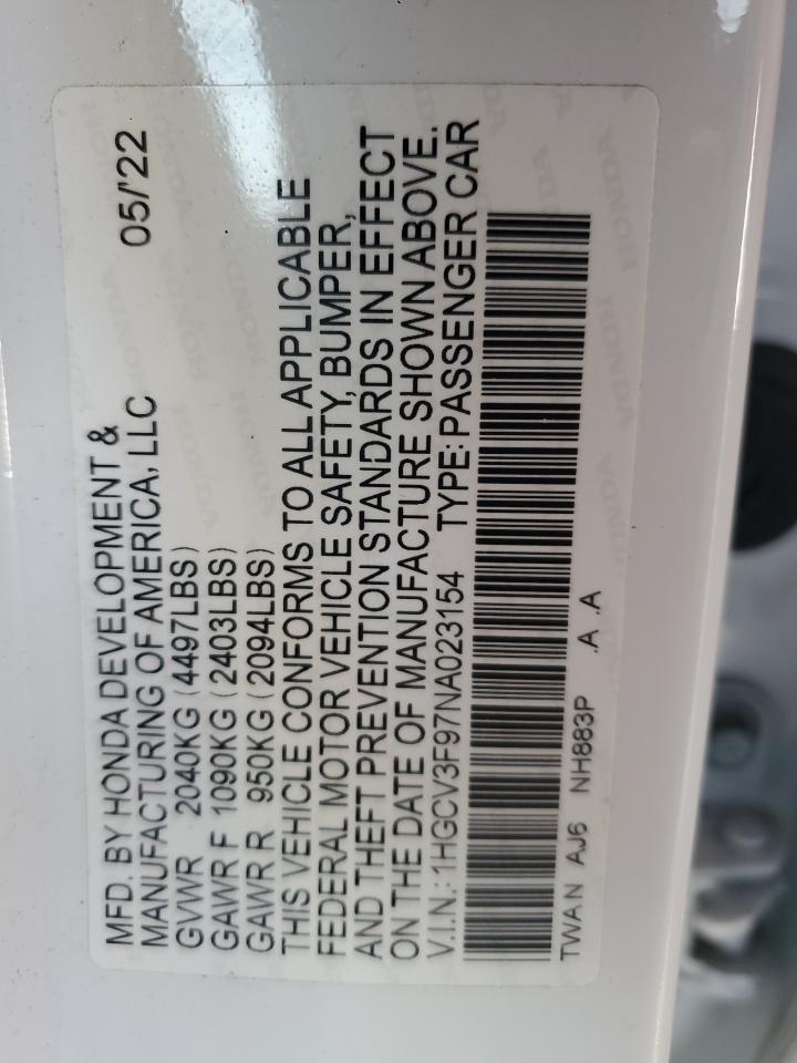 2022 HONDA ACCORD