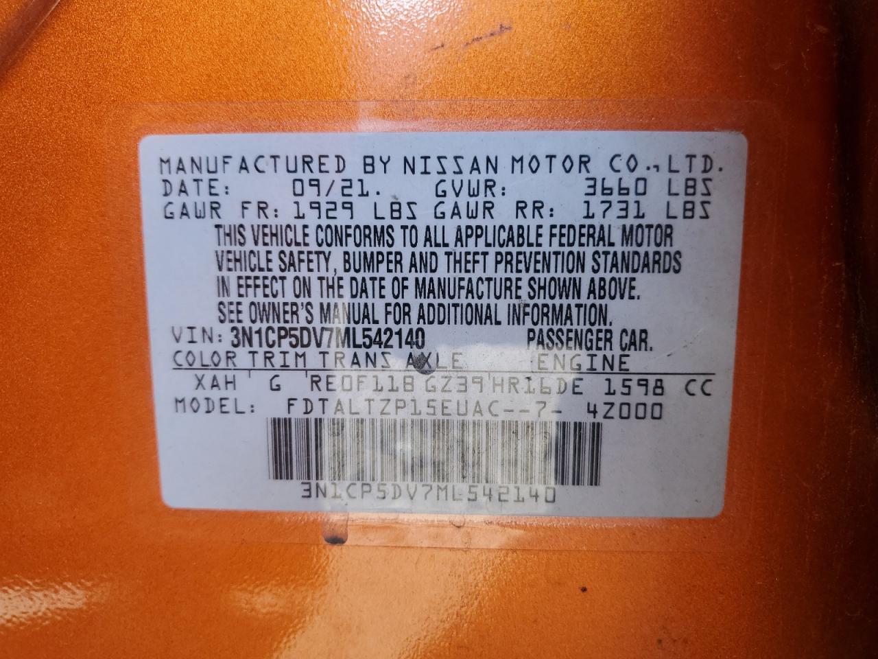 2021 NISSAN KICKS