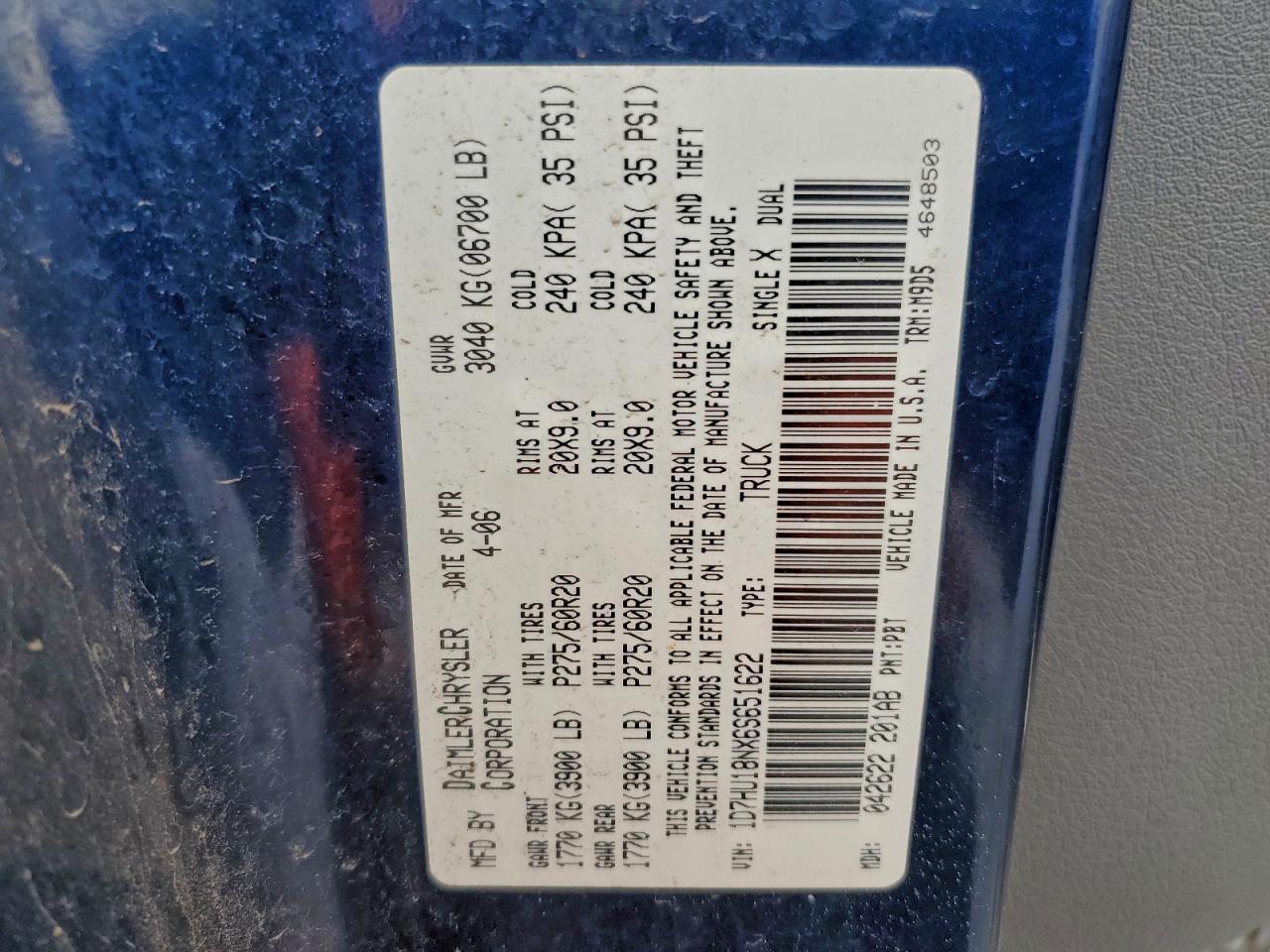 2006 DODGE RAM 1500