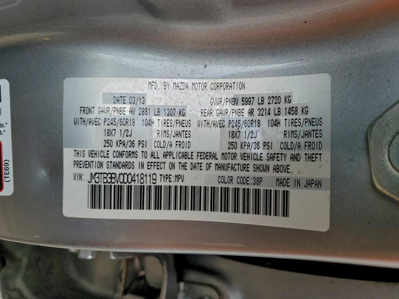 2013 MAZDA CX-9