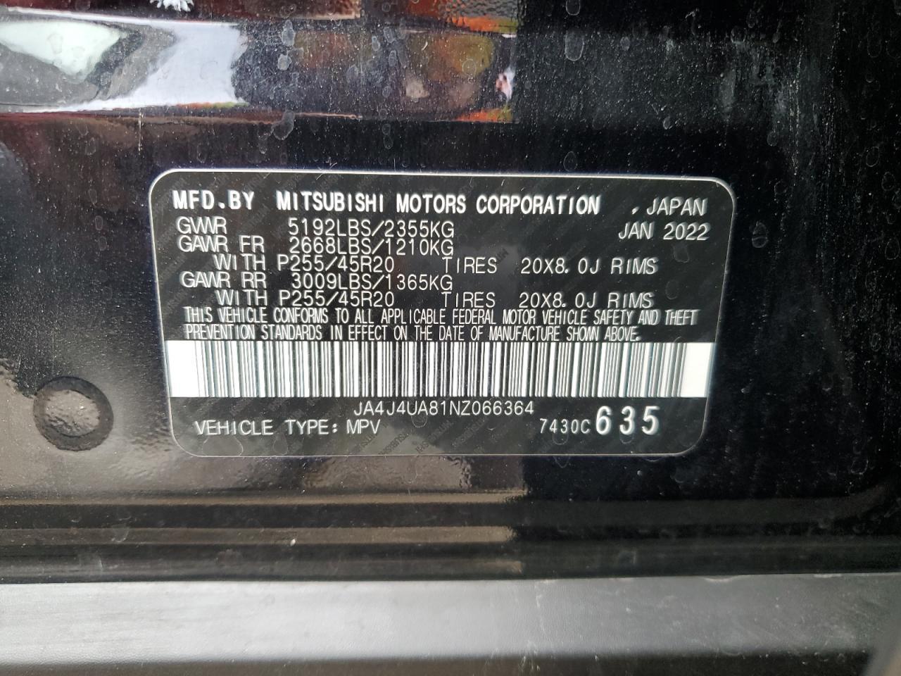 2022 MITSUBISHI outlander