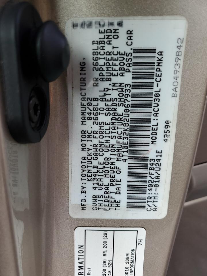 2002 TOYOTA CAMRY