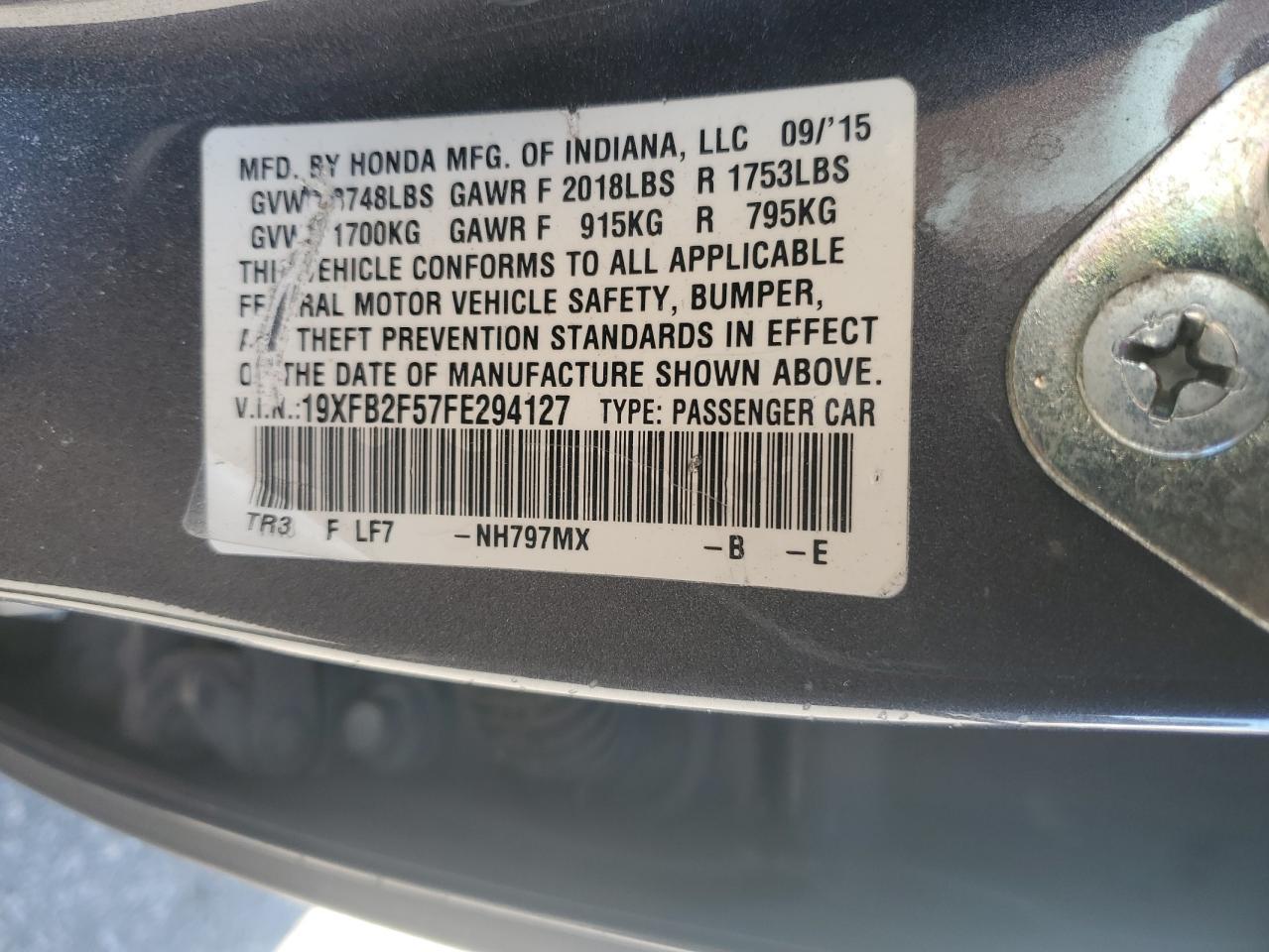 2015 HONDA CIVIC