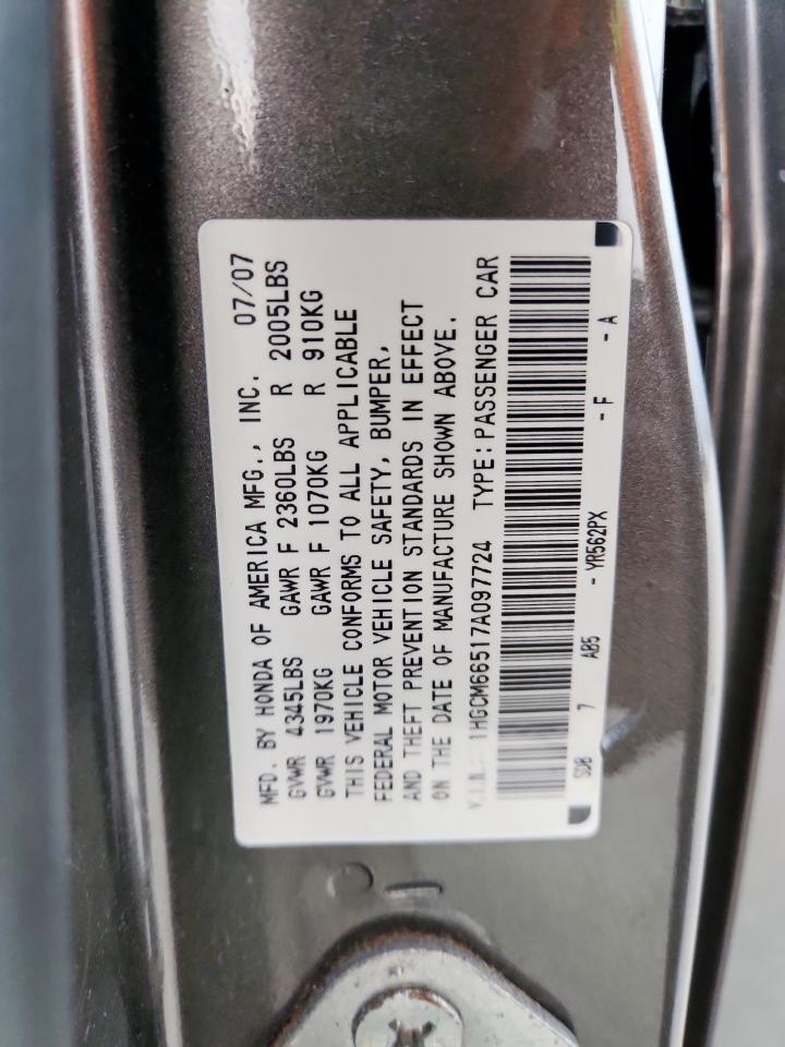 2007 HONDA ACCORD