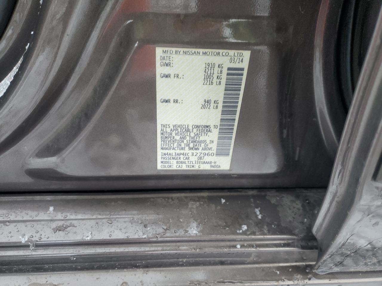 2014 NISSAN ALTIMA