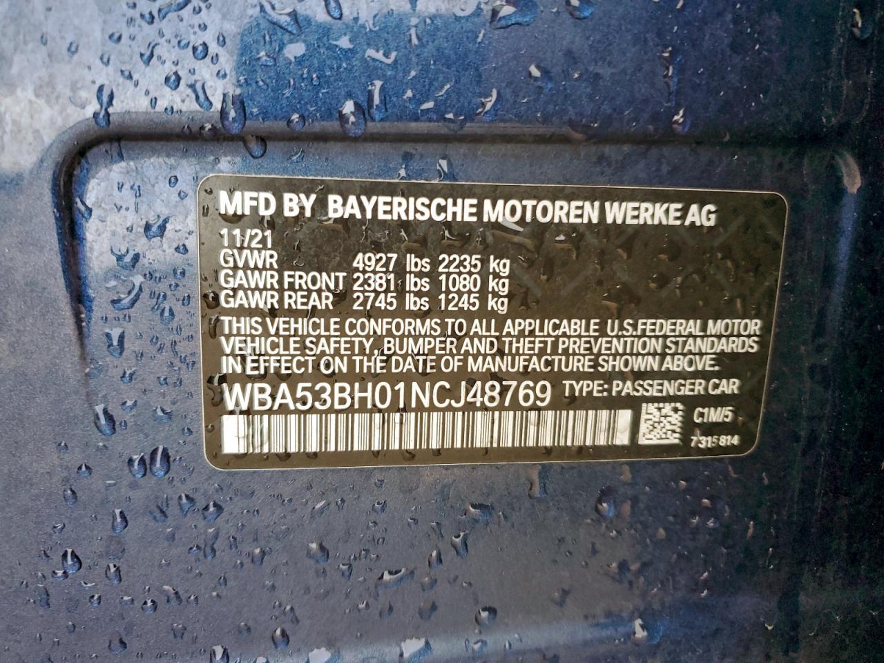 2022 BMW 5 series