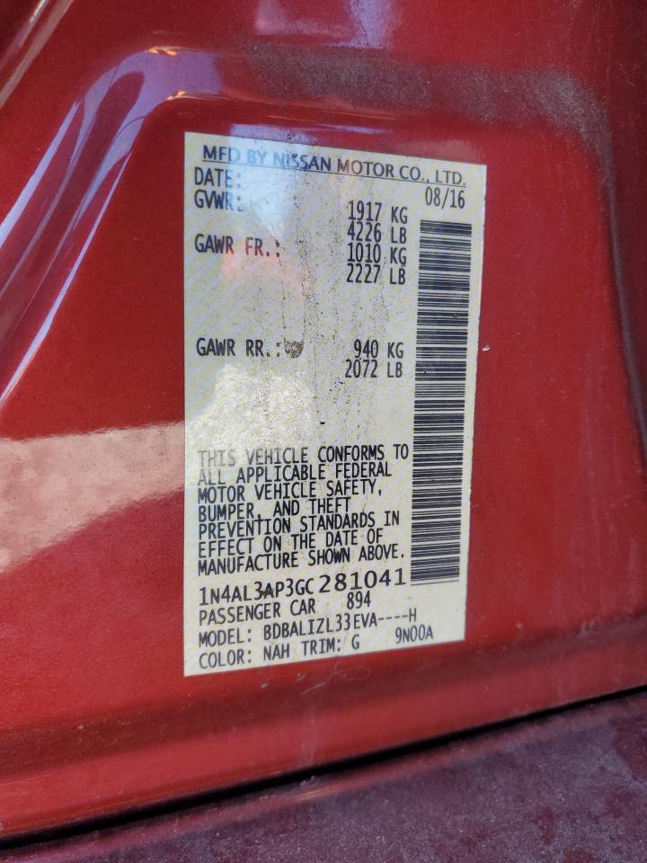 2016 NISSAN ALTIMA