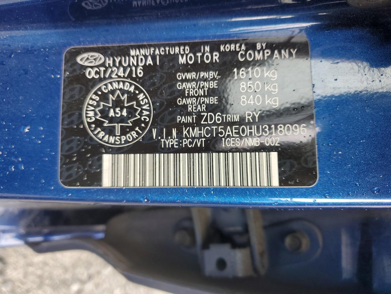 2017 HYUNDAI ACCENT