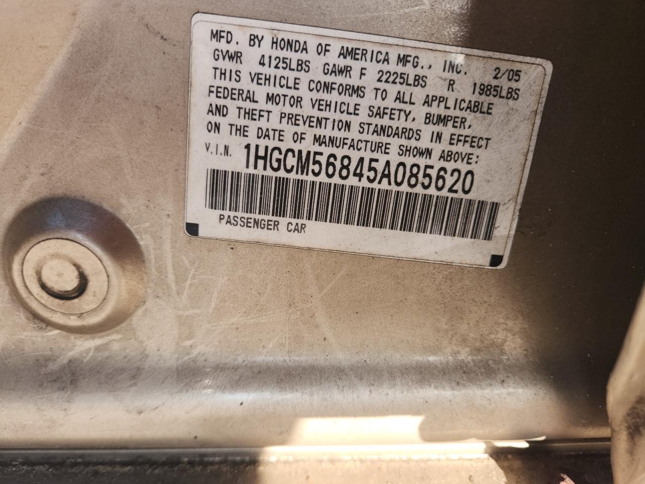 2005 HONDA ACCORD